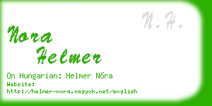nora helmer business card